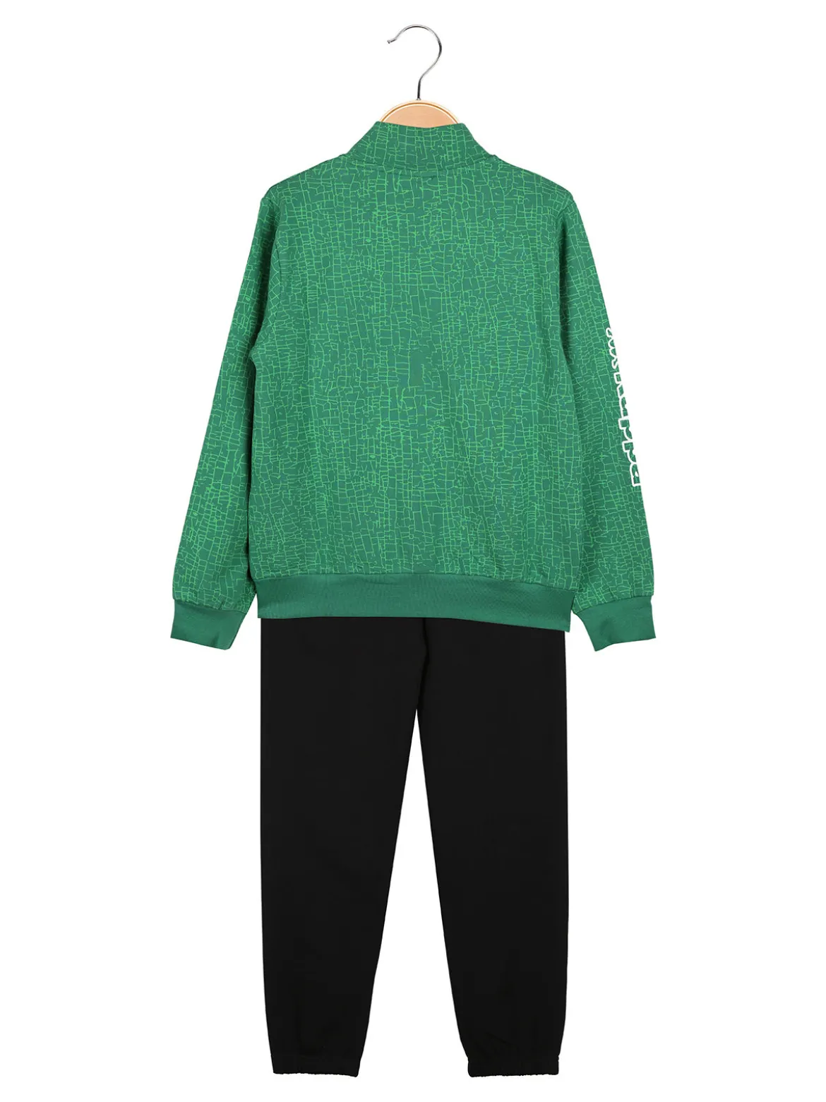 Kappa Completo tuta da ragazzo 2 pezzi full zip in cotone - verde