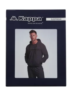Kappa Completo tuta da uomo 2 pezzi con cappuccio in misto cotone - grigio scuro