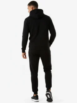 Kappa Completo tuta da uomo 2 pezzi con cappuccio in misto cotone - nero