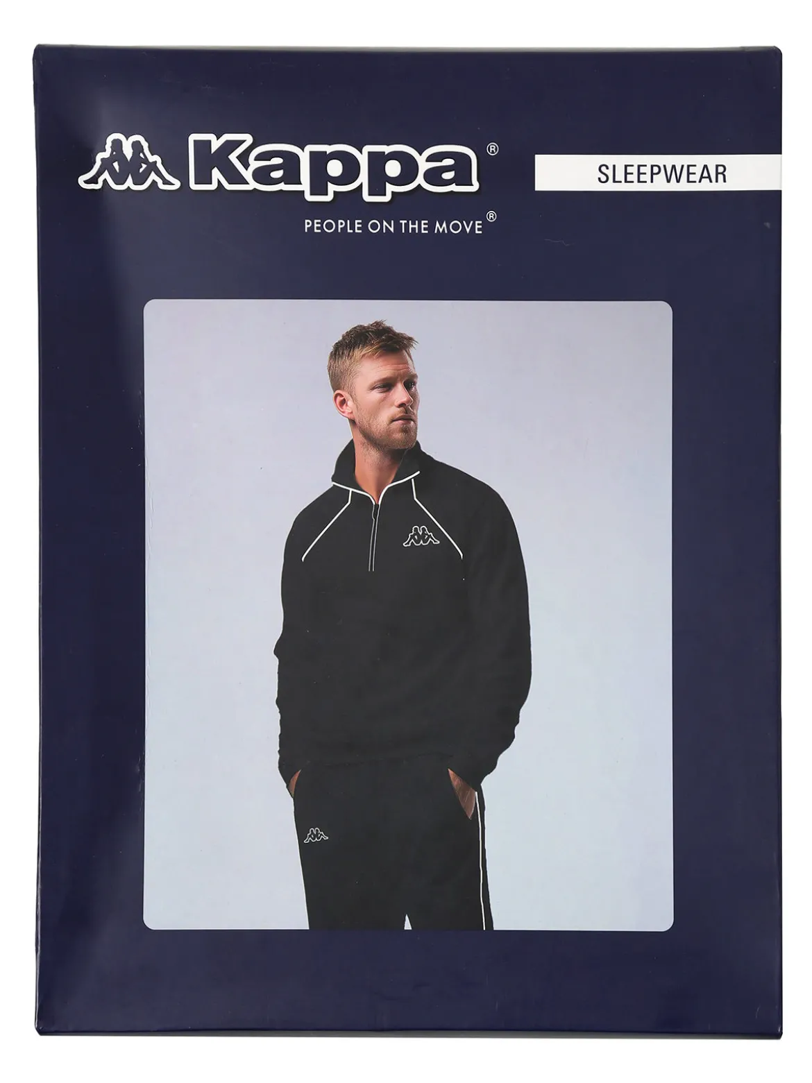 Kappa Completo tuta da uomo 2 pezzi in misto cotone - nero