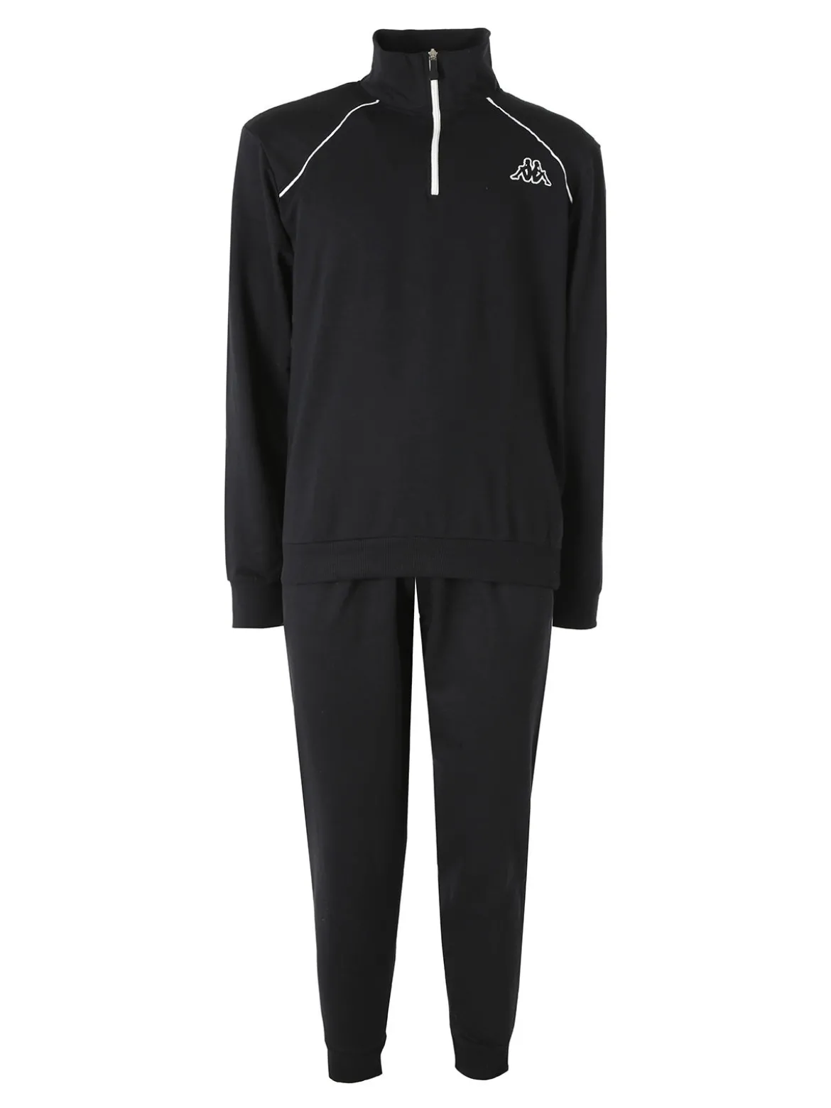 Kappa Completo tuta da uomo 2 pezzi in misto cotone - nero