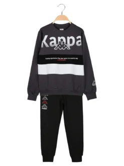 Kappa Completo tuta girocollo da ragazzo - grigio scuro