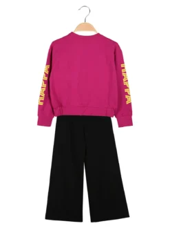Kappa Completo tuta 2 pezzi da bambina con pantaloni a gamba larga - fucsia