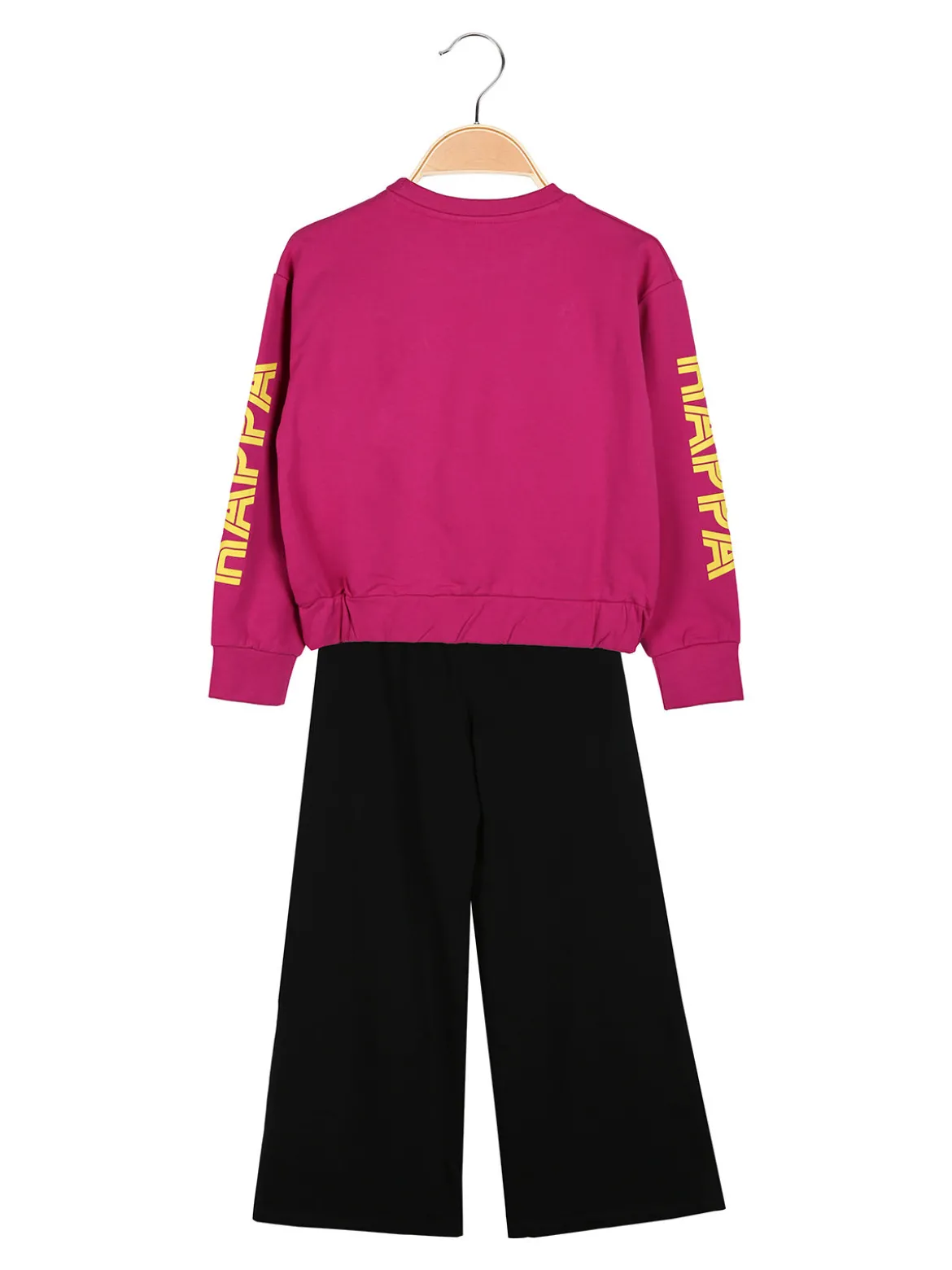 Kappa Completo tuta 2 pezzi da bambina con pantaloni a gamba larga - fucsia