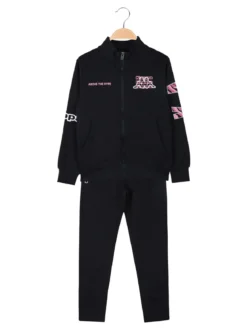 Kappa Completo tuta 2 pezzi da bambina con zip e interno felpato - blu scuro