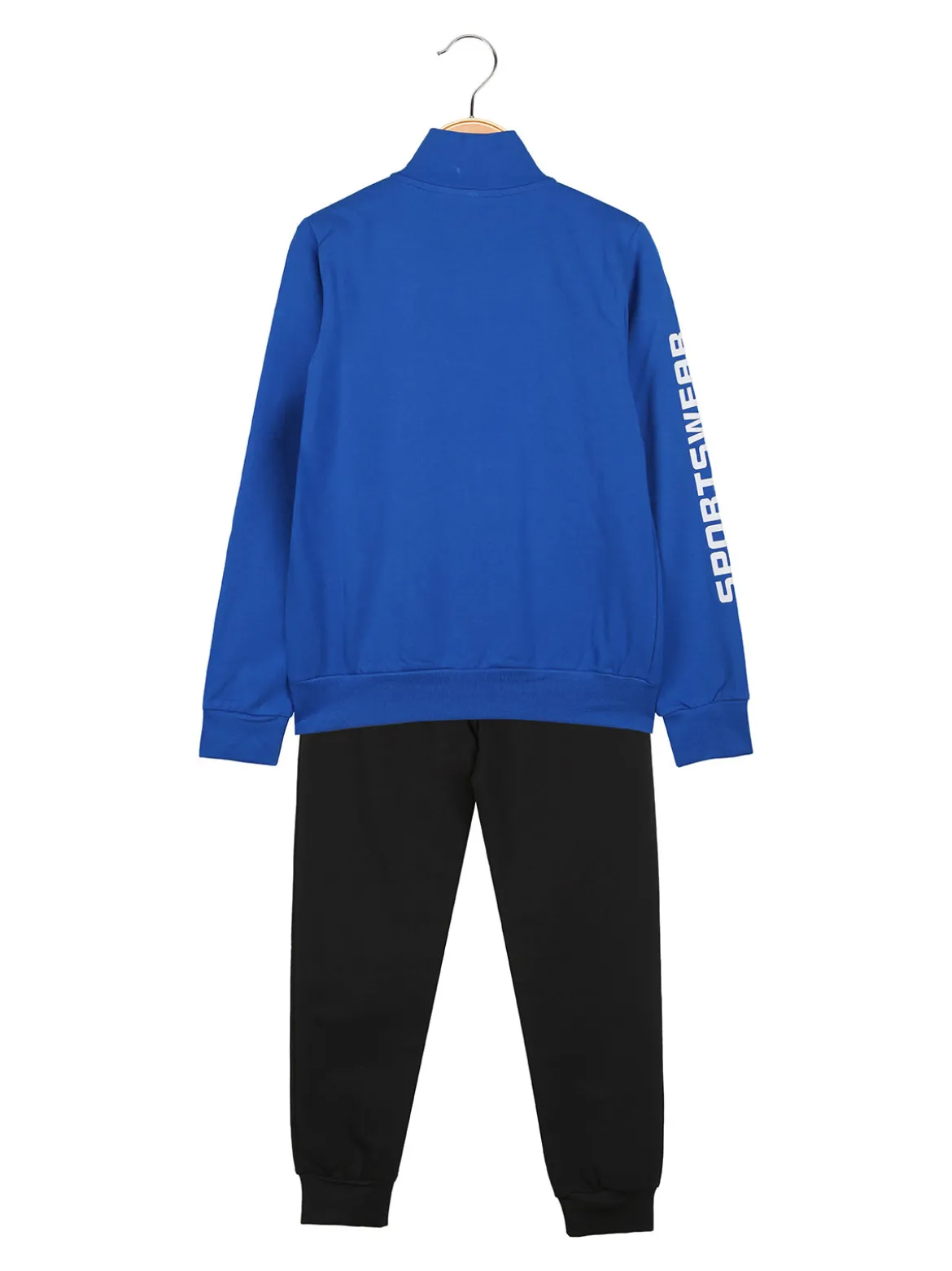 Kappa Completo tuta 2 pezzi da bambino full zip in cotone - blu