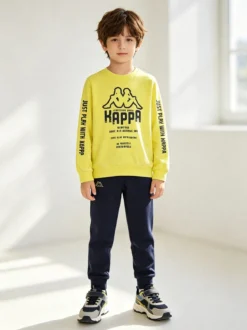 Kappa Completo tuta 2 pezzi da bambino girocollo con logo - giallo