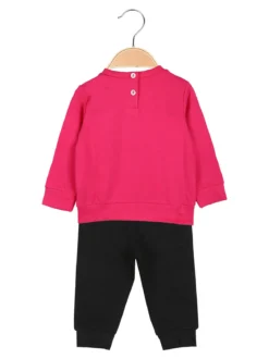 Kappa Completo tuta 2 pezzi da neonata con felpa e pantaloni in cotone - fucsia