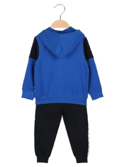 Kappa Completo tuta 2 pezzi da neonato in cotone con cappuccio e zip - blu
