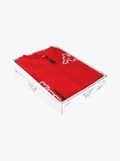 Kappa Completo tuta 2 pezzi da neonato in cotone con cappuccio e zip - rosso