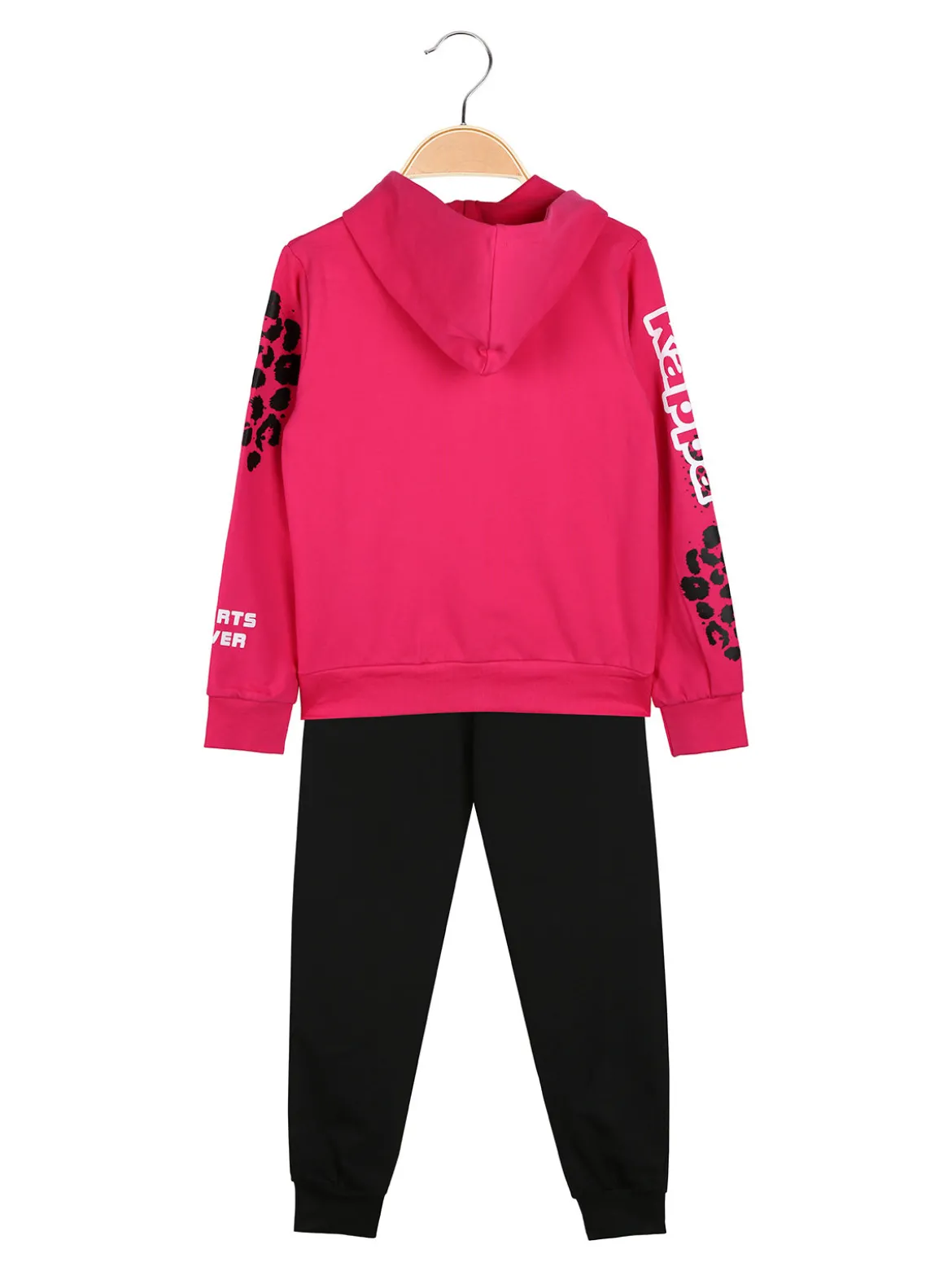 Kappa Completo tuta 2 pezzi da ragazza full zip con cappuccio - fucsia