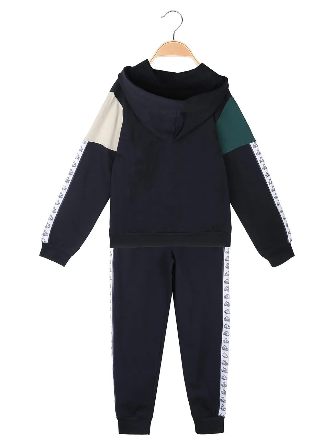 Kappa Completo tuta 2 pezzi da ragazzo con cappuccio e zip - blu scuro