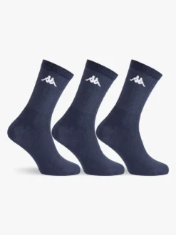 Kappa Confezione da 3 paia di calze corte da uomo - blu scuro