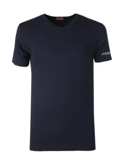 Kappa Maglia manica corta da uomo in caldo cotone - blu scuro