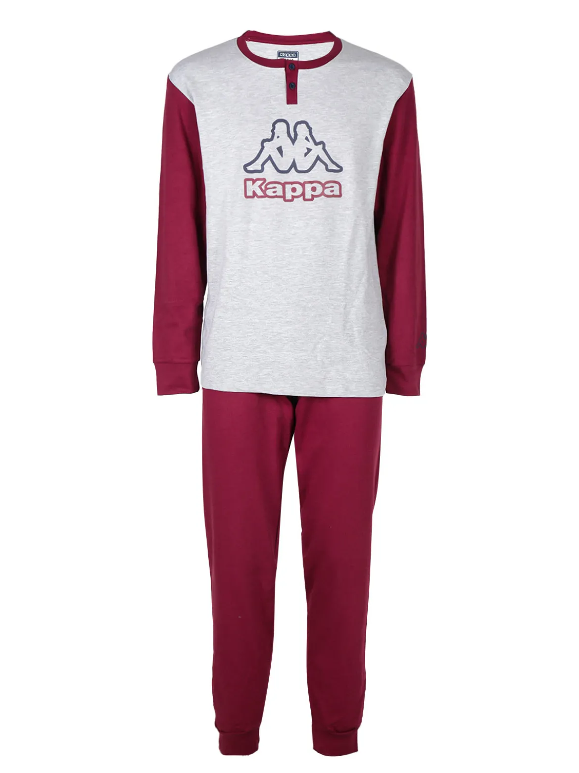 Kappa Pigiama lungo da uomo in cotone interlock