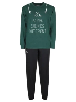 Kappa Pigiama lungo da uomo in misto cotone