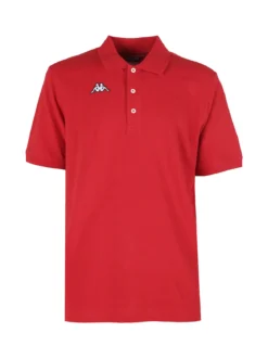 Kappa Polo da uomo a maniche corte in cotone con logo
