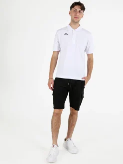 Kappa Polo da uomo a maniche corte in cotone con logo