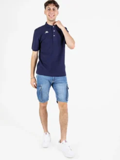 Kappa Polo da uomo a maniche corte in cotone con logo