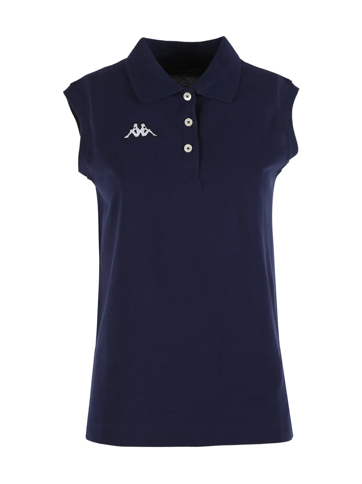 Kappa Polo donna smanicata in cotone con logo