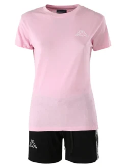 Kappa Set completo corto da donna in cotone - rosa