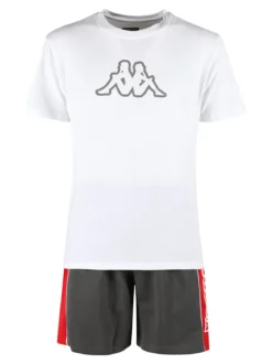 Kappa Set corto da uomo in cotone con t-shirt e bermuda in felpa