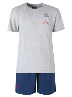 Kappa set corto da uomo in cotone con t-shirt e pantalone in felpa