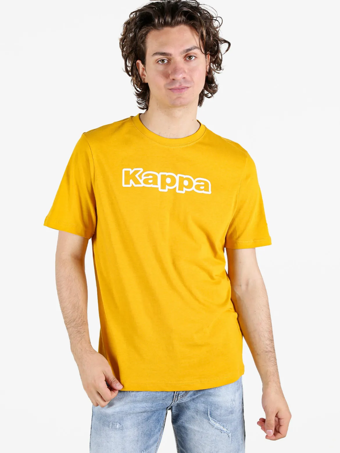 Kappa T-shirt da uomo in cotone con stampa scritta