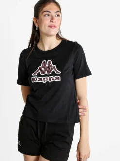 Kappa T-shirt donna in cotone con logo a pois