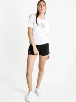 Kappa T-shirt donna in cotone con logo metallizato
