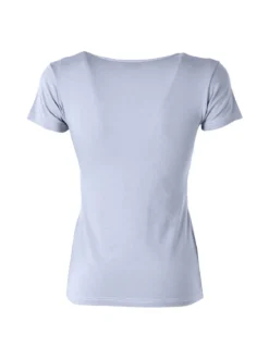 Kappa T-shirt girocollo da donna in cotone bielastico - azzurro