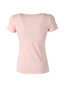 Kappa T-shirt girocollo da donna in cotone bielastico - rosa