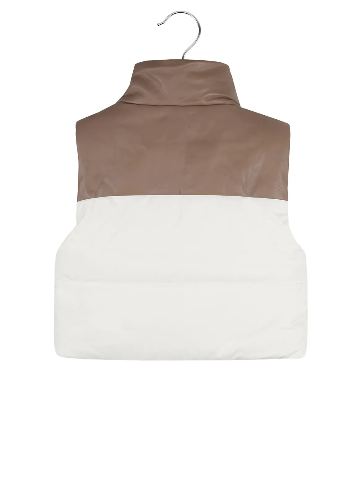 Karino Kids Gilet da ragazza in ecopelle con zip