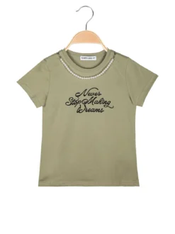 Karino Kids T-shirt da bambina con collana di perle