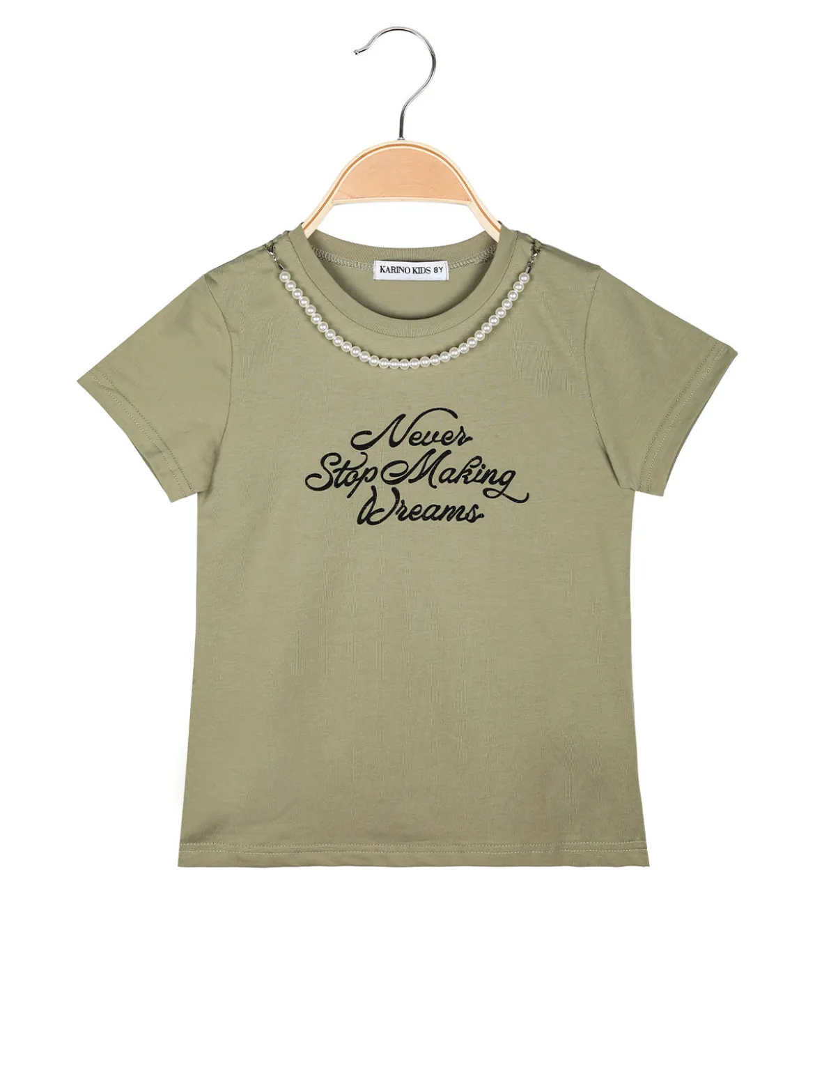 Karino Kids T-shirt da bambina con collana di perle