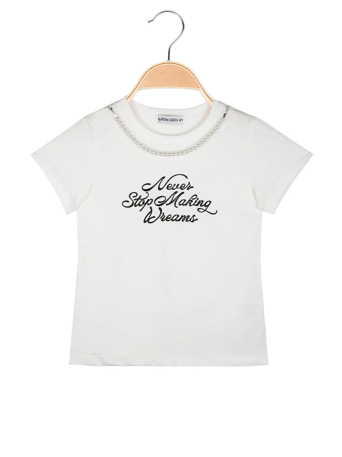 Karino Kids T-shirt da bambina con collana di perle