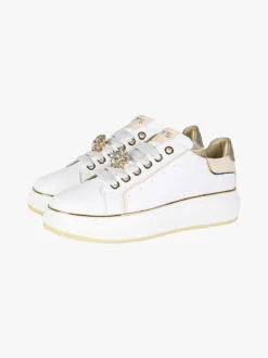 Keys Sneakers donna gioiello con platform - bianco