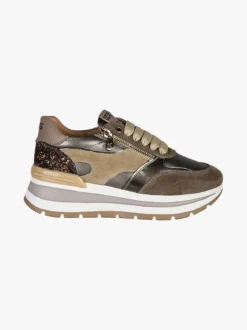 Keys Sneakers donna in pelle multicolore con platform