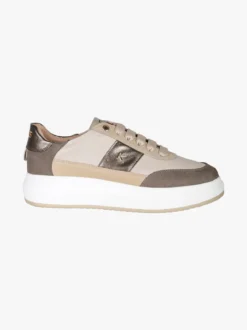 Keys Sneakers donna stringate con platform - beige