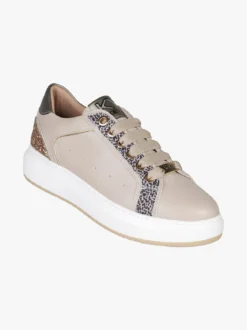 Keys Sneakers donna stringate con platform - taupe