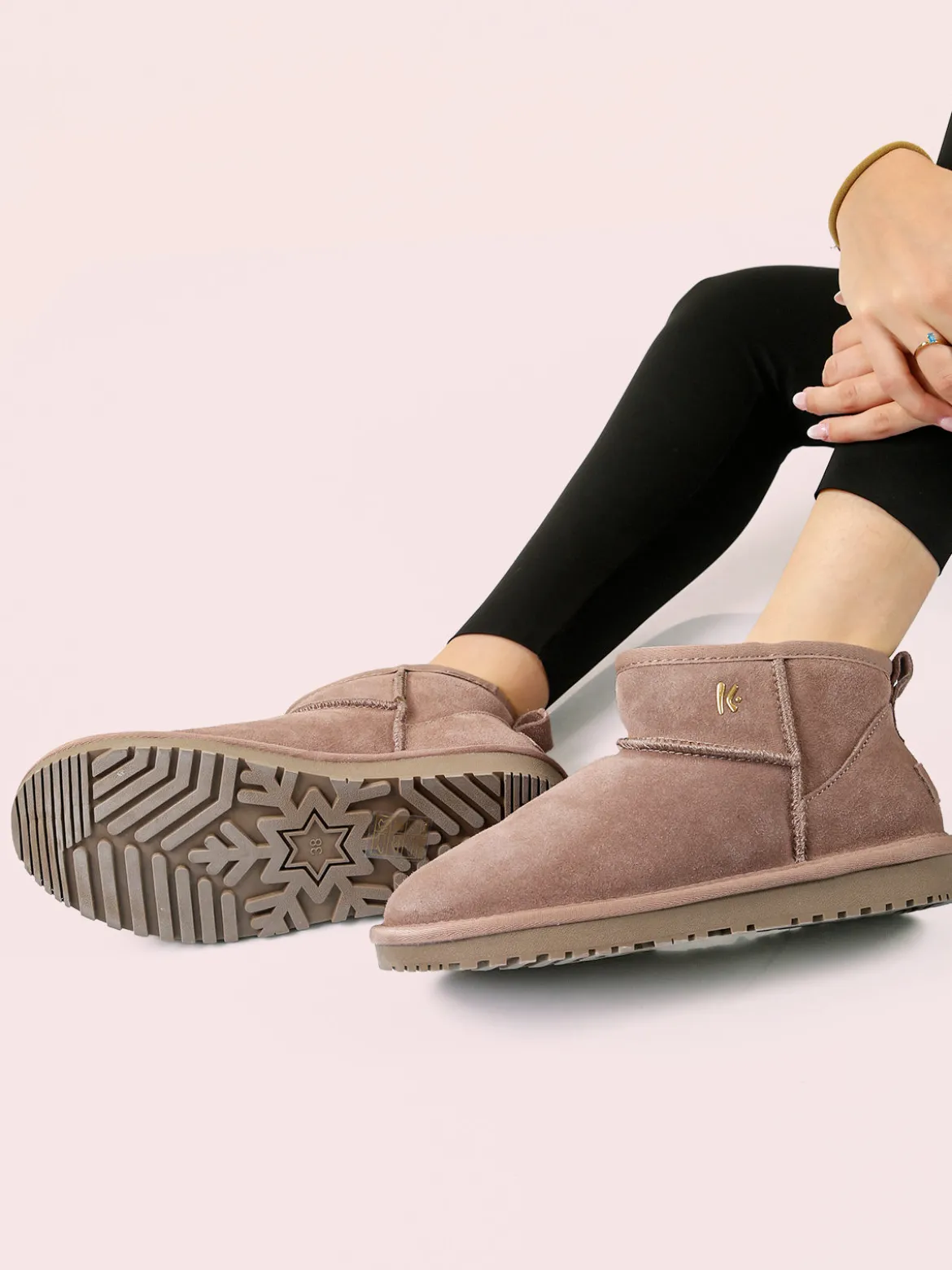 Keys Stivaletti donna mammut in pelle - taupe
