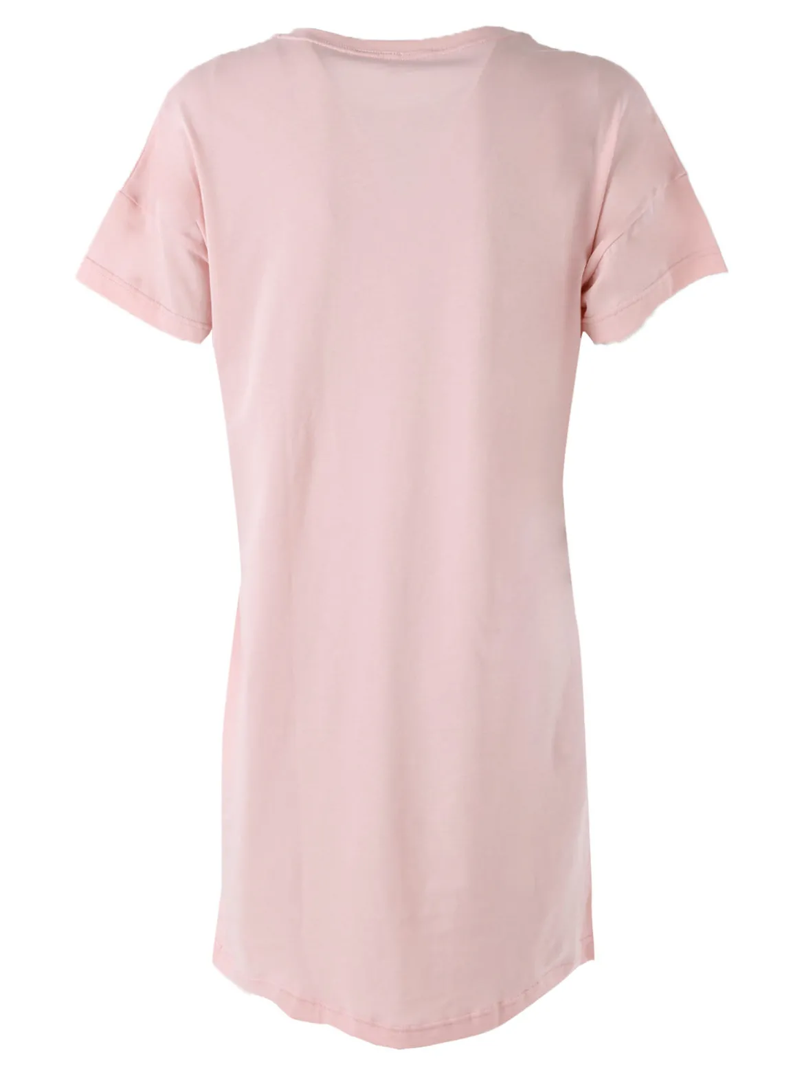Kissimo Vestitino da donna in cotone a maniche corte con stampa cuore - rosa