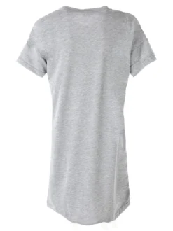 Kissimo Vestitino donna in cotone a maniche corte con stampa scritta - grigio