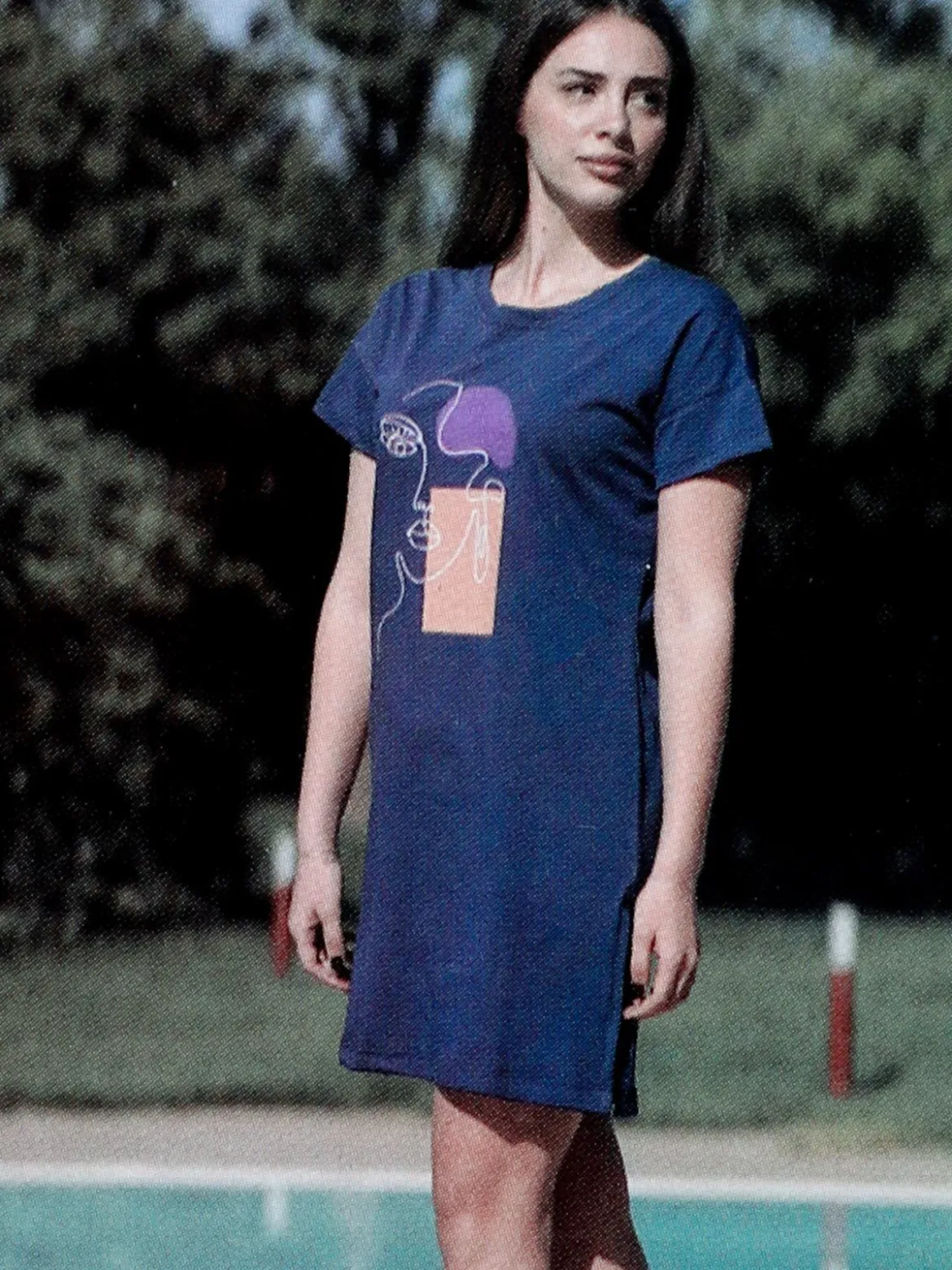 Kissimo Vestito da donna in cotone a maniche corte