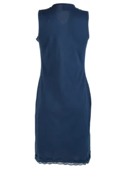 Kissimo Vestito da donna in cotone a spalla larga con pizzo