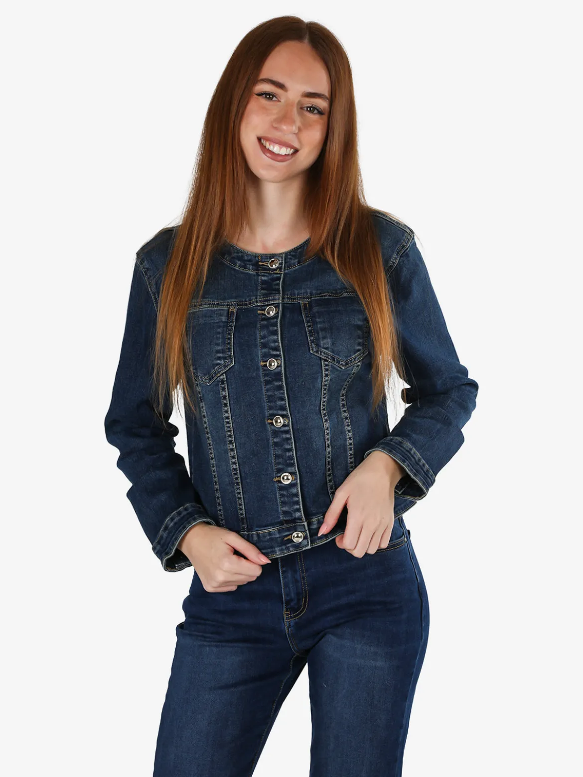 Kiss Pink Giacca donna in jeans