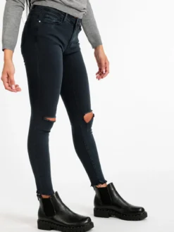 Kiss Pink Pantaloni donna skinny con strappi