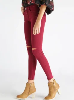 Kiss Pink Pantaloni sfrangiati con strappi