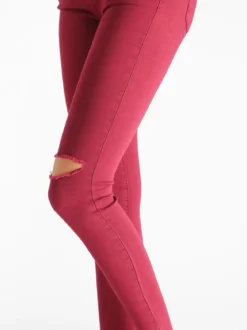Kiss Pink Pantaloni sfrangiati con strappi