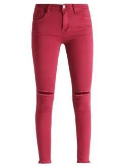 Kiss Pink Pantaloni sfrangiati con strappi
